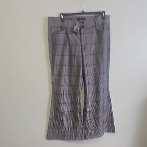 NWT Torrid Black and White Plaid Flare Pants